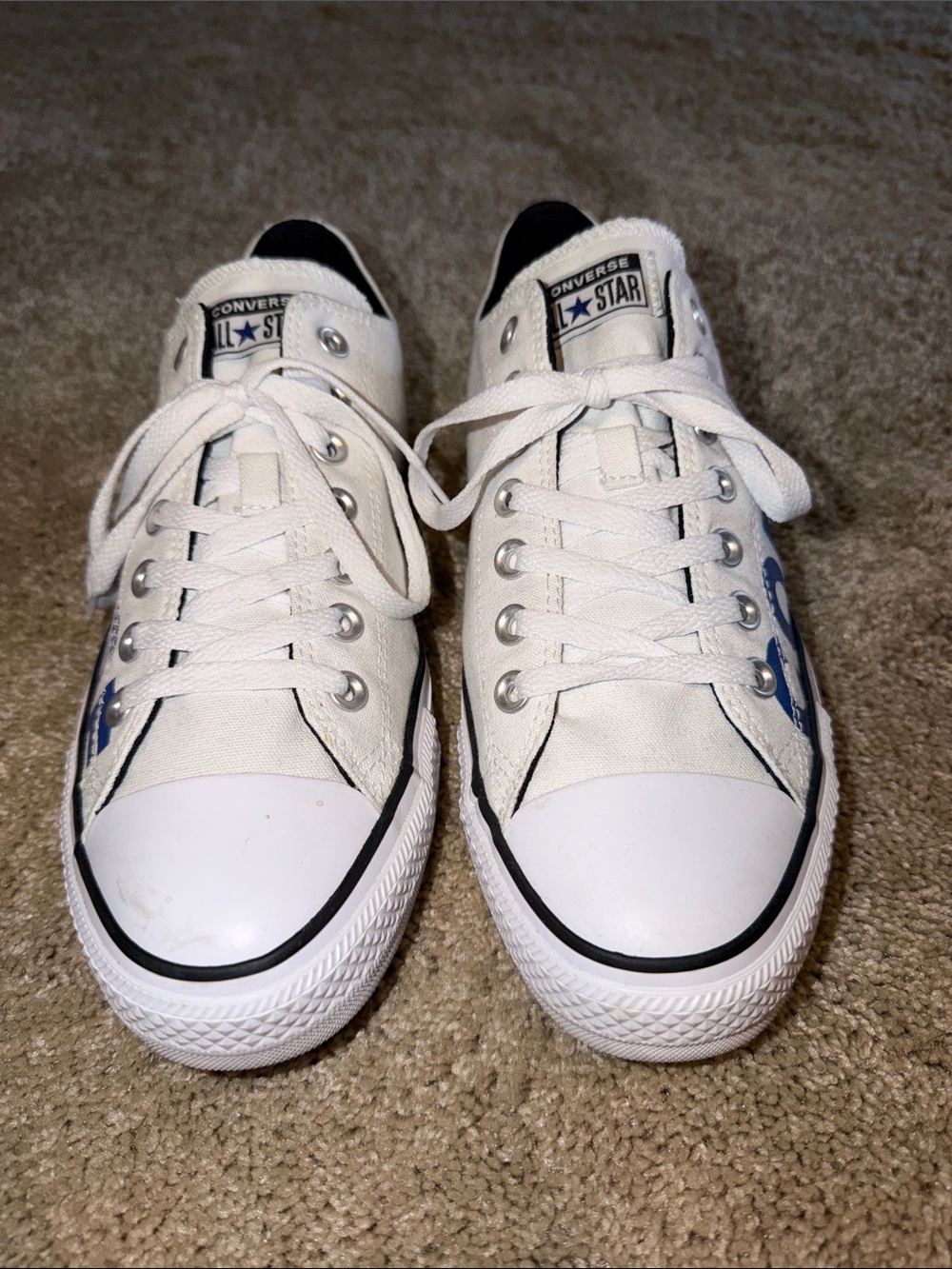 Converse All Star Chuck Taylors White and Blue Shoes Style #165431F